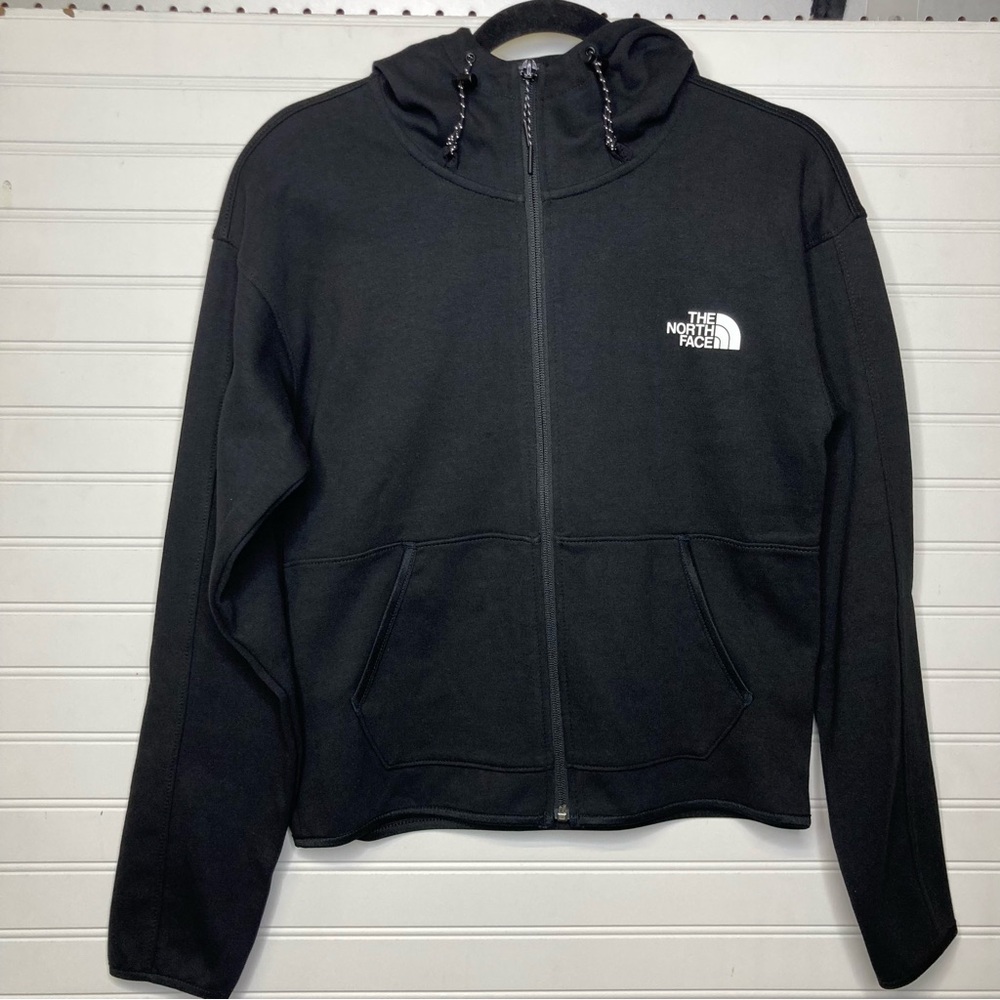 Norhface Black Zip Up Hoodie size Small